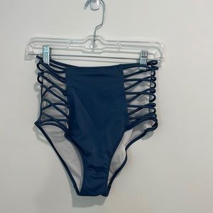 Blue Victoria’s Secret swimsuit bottom size medium